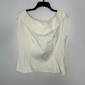 collectif modcloth white blouse UK size 20